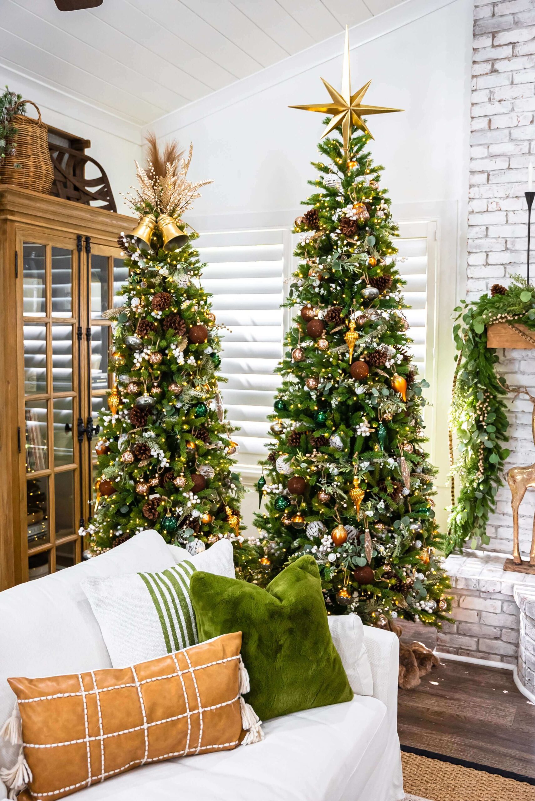 10' King Fraser Fir™ Slim Artificial Christmas Tree with 1100 Warm White LED Lights - Image 3