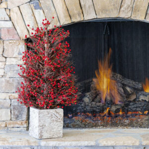 3' Red Berry Artificial Christmas Tabletop Tree Unlit