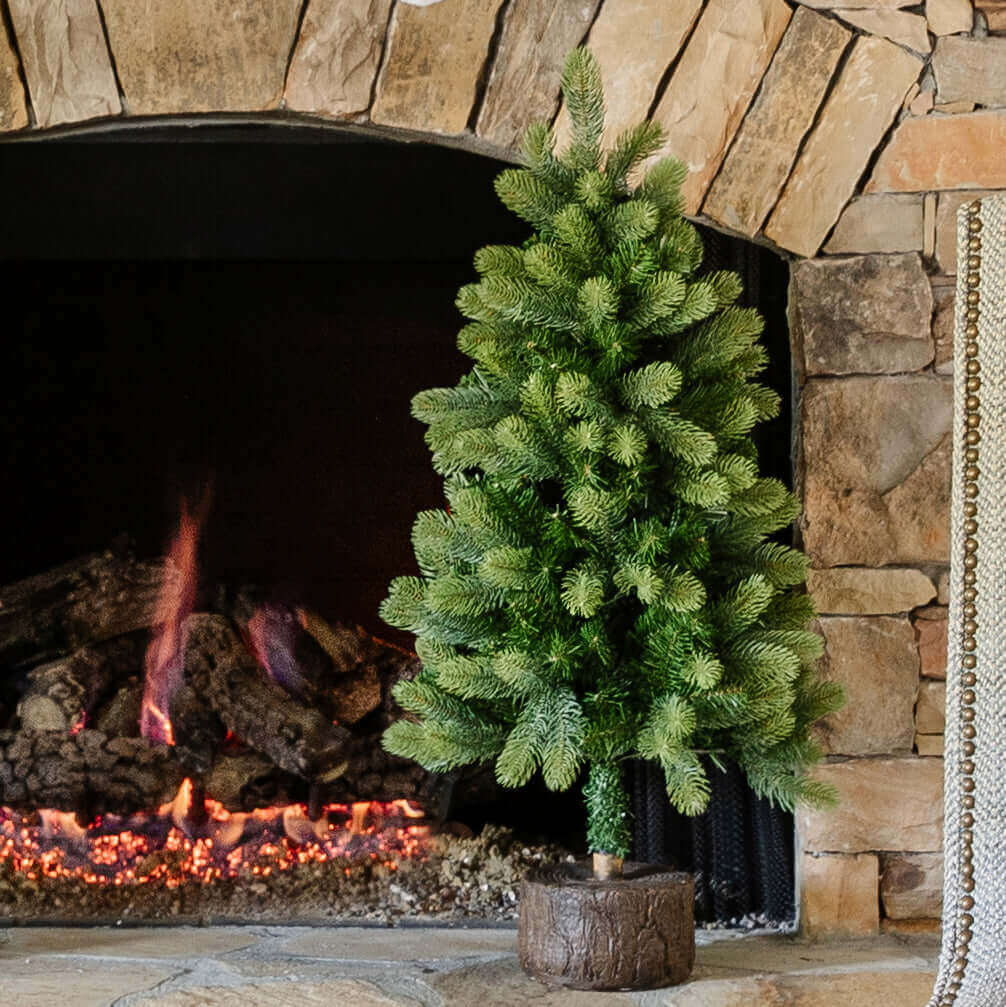 3' Royal Fir Artificial Christmas Tabletop Tree with 100 Warm White LED Lights - Image 2