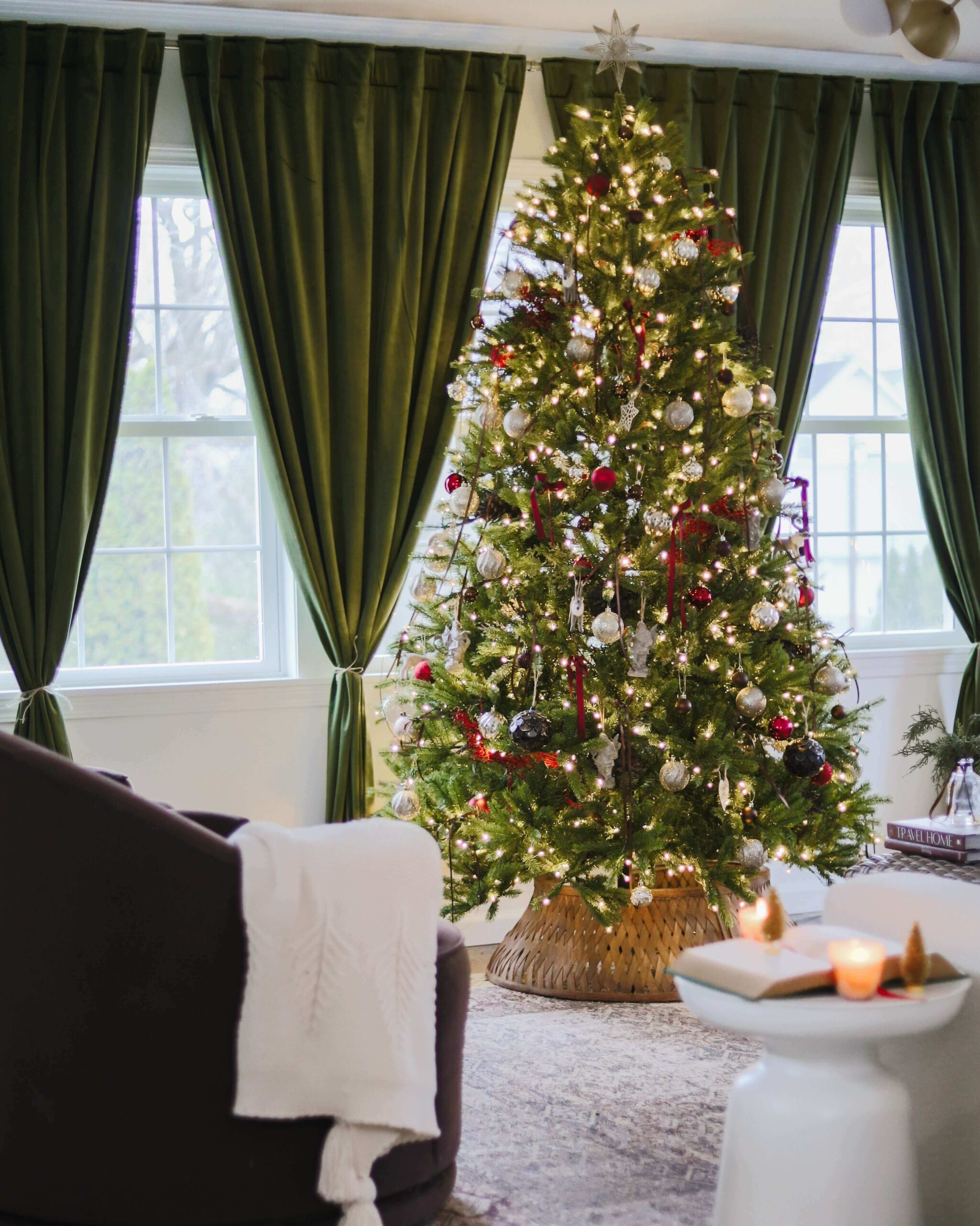 6.5' King Fraser Fir™ Artificial Christmas Tree with 750 Warm White LED Lights - Image 9