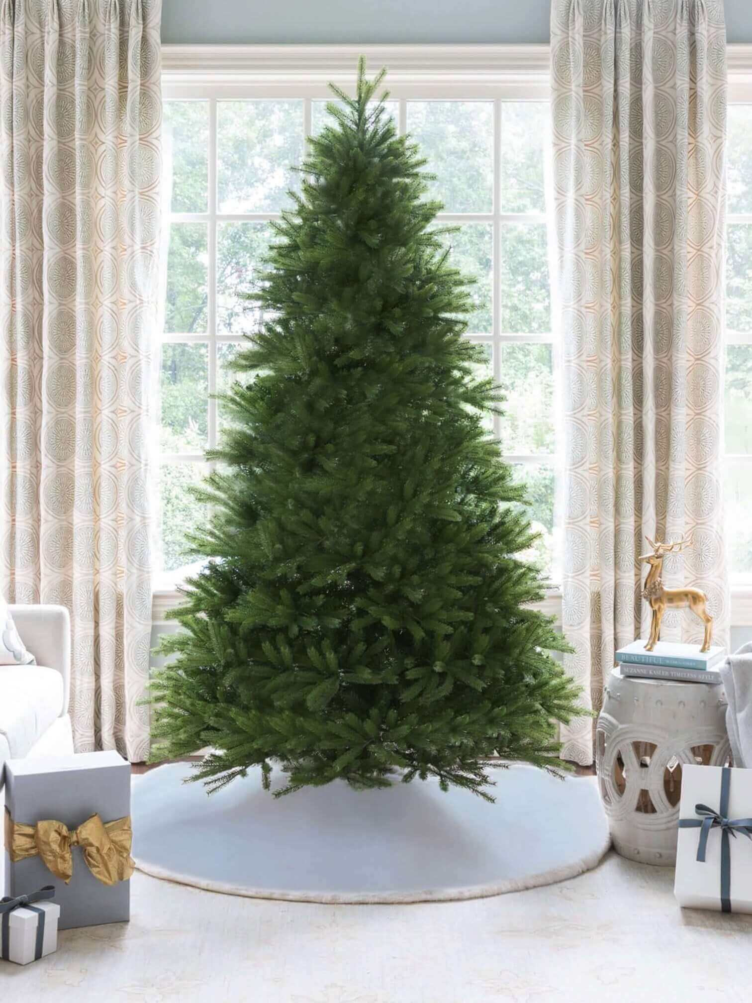6.5' King Fraser Fir™ Artificial Christmas Tree with 750 Warm White LED Lights - Image 2