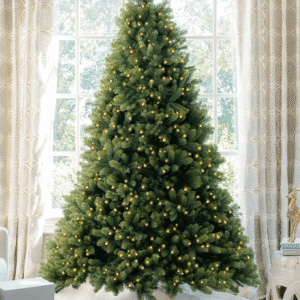 6.5' Royal Fir Artificial Christmas Tree with 850 Warm White & Multi-Color LED Lights