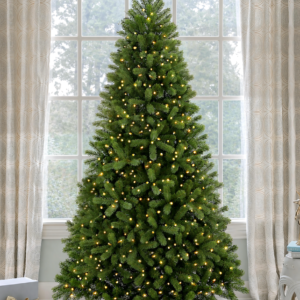7.5' King Douglas Fir Artificial Christmas Tree with 1000 Warm White & Multi-Color LED Lights