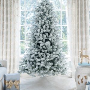 7.5' King Flock® Artificial Christmas Tree Unlit