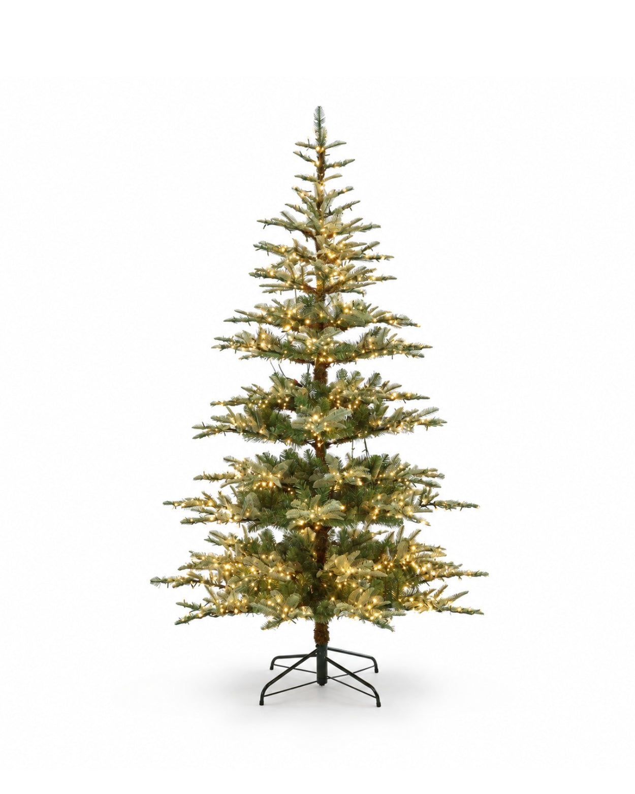7' King Noble Fir™ Artificial Christmas Tree with 2000 Lux LED Lights - Image 4