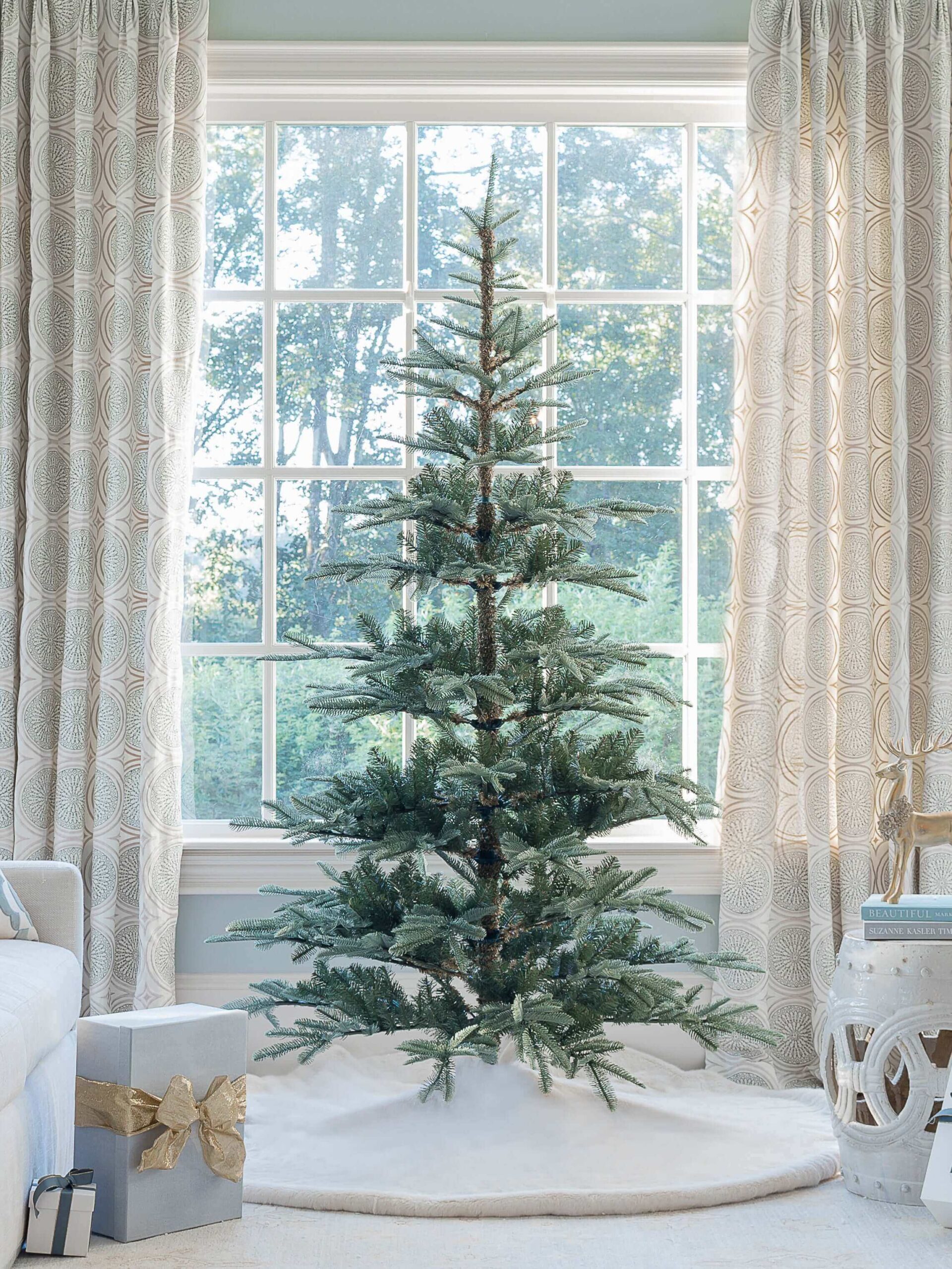 7' King Noble Fir™ Artificial Christmas Tree with 2000 Lux LED Lights - Image 2