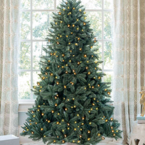 8' Tribeca Blue Spruce Artificial Christmas Tree with 650 Warm White LED Lights