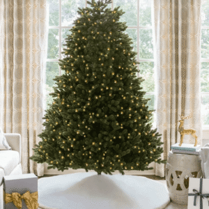 9' Aspen Fir Artificial Christmas Tree with 2000 Warm White & Multi-Color LED Lights