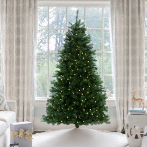 9' Hancock Spruce Artificial Christmas Tree with 750 Warm White LED Lights