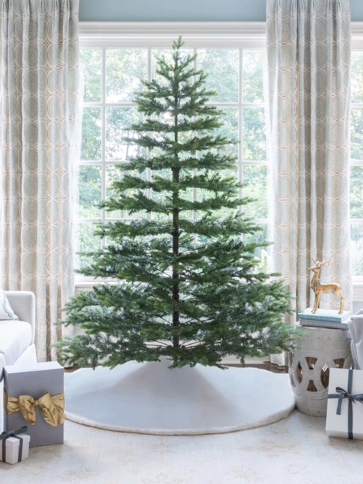9' Rushmore Fir Artificial Christmas Tree with 1000 Warm White LED Lights - Image 2