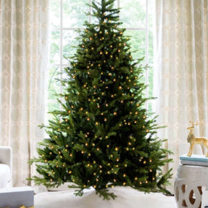 9' Scarlet Fir Artificial Christmas Tree with 1000 Warm White LED Lights