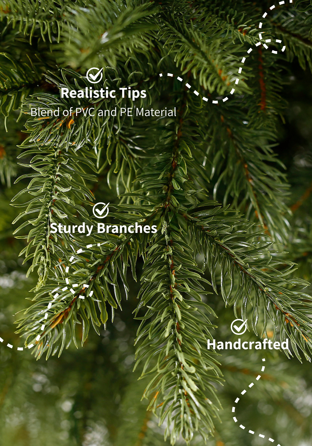 7.5' Cypress Spruce Artificial Christmas Tree Unlit - Image 3