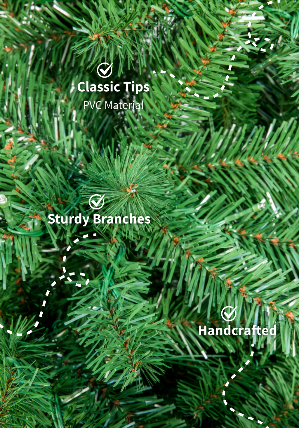 8' Hancock Spruce Artificial Christmas Tree Unlit - Image 3