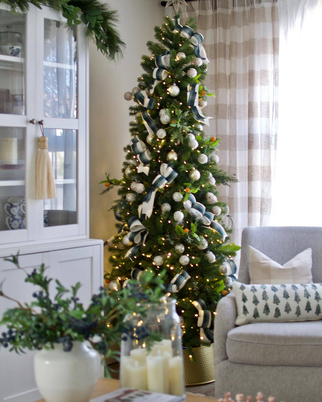 9' King Douglas Fir Slim Artificial Christmas Tree Unlit - Image 4