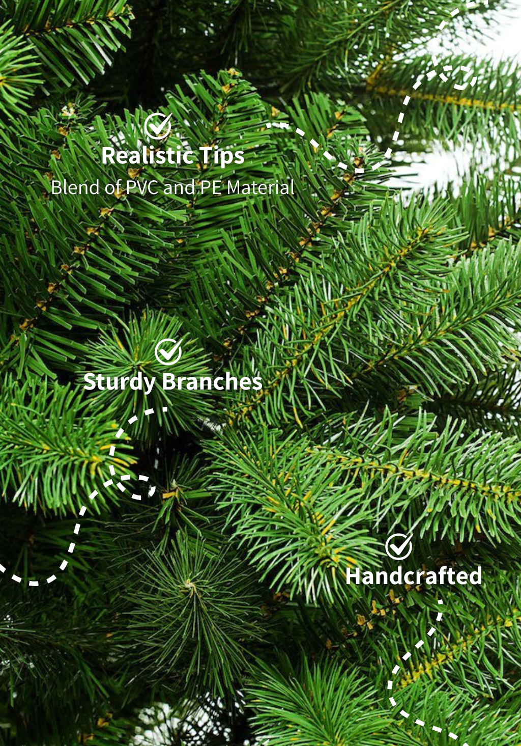 9' King Douglas Fir Slim Artificial Christmas Tree Unlit - Image 3