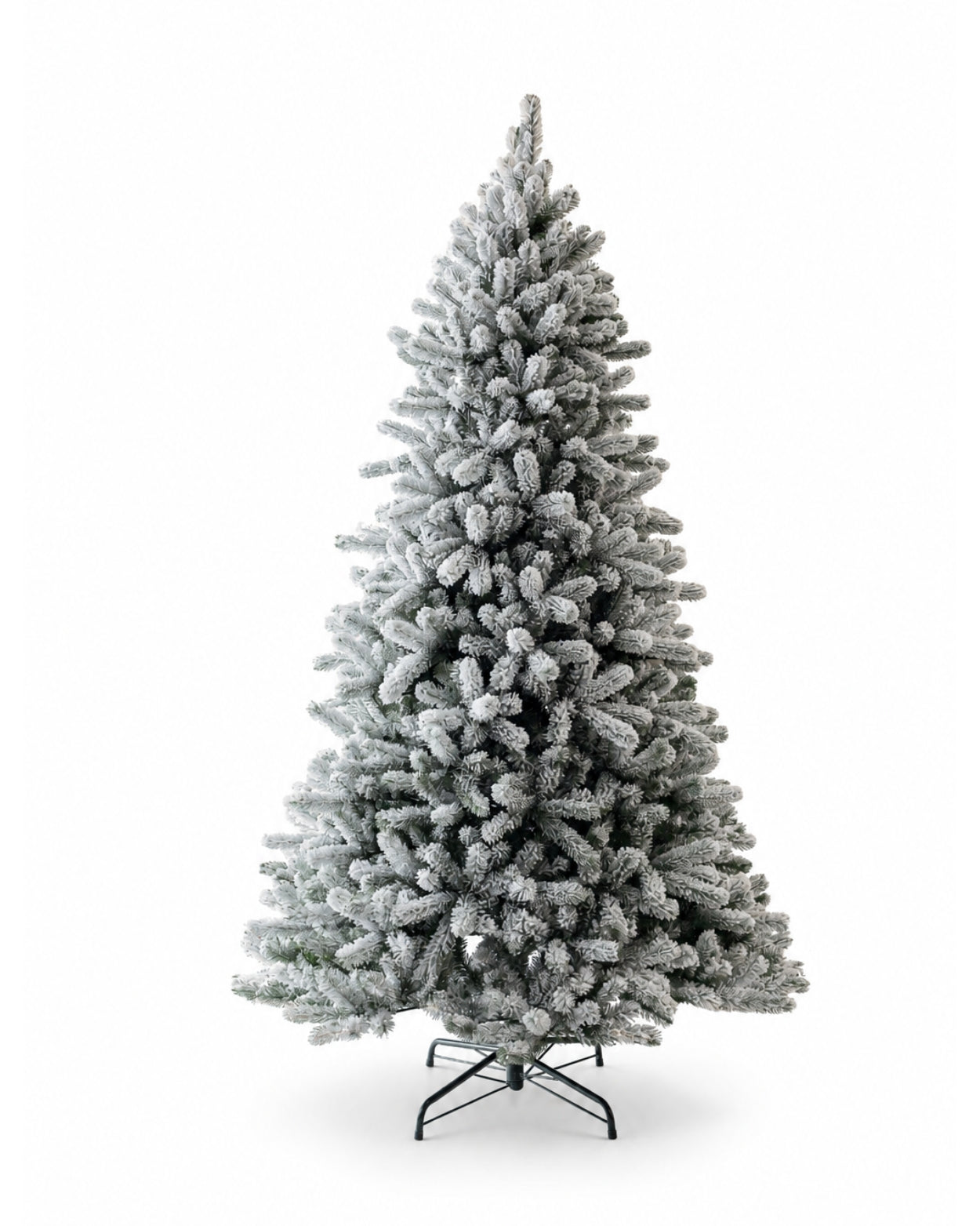 7.5' King Flock® Artificial Christmas Tree Unlit - Image 3