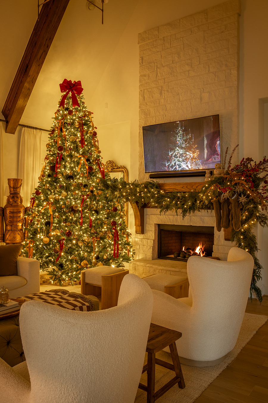 6.5' King Fraser Fir™ Artificial Christmas Tree with 750 Warm White LED Lights - Image 8