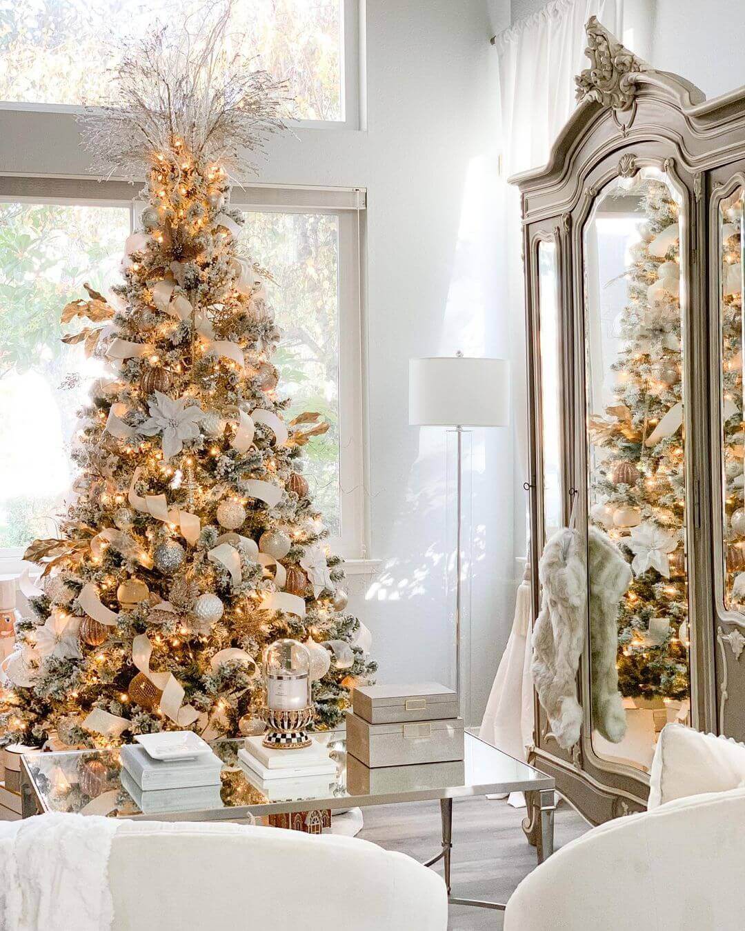 6' Prince Flock® Artificial Christmas Tree with 350 Warm White LED Lights - Image 8