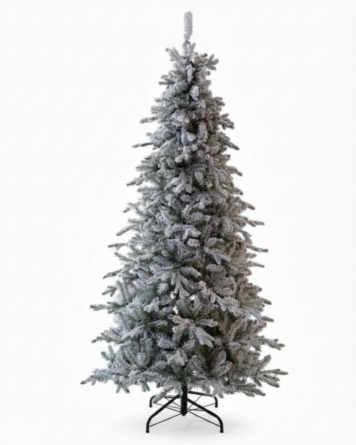 8' Queen Flock® Slim Artificial Christmas Tree with 700 Warm White LED Lights - Image 6